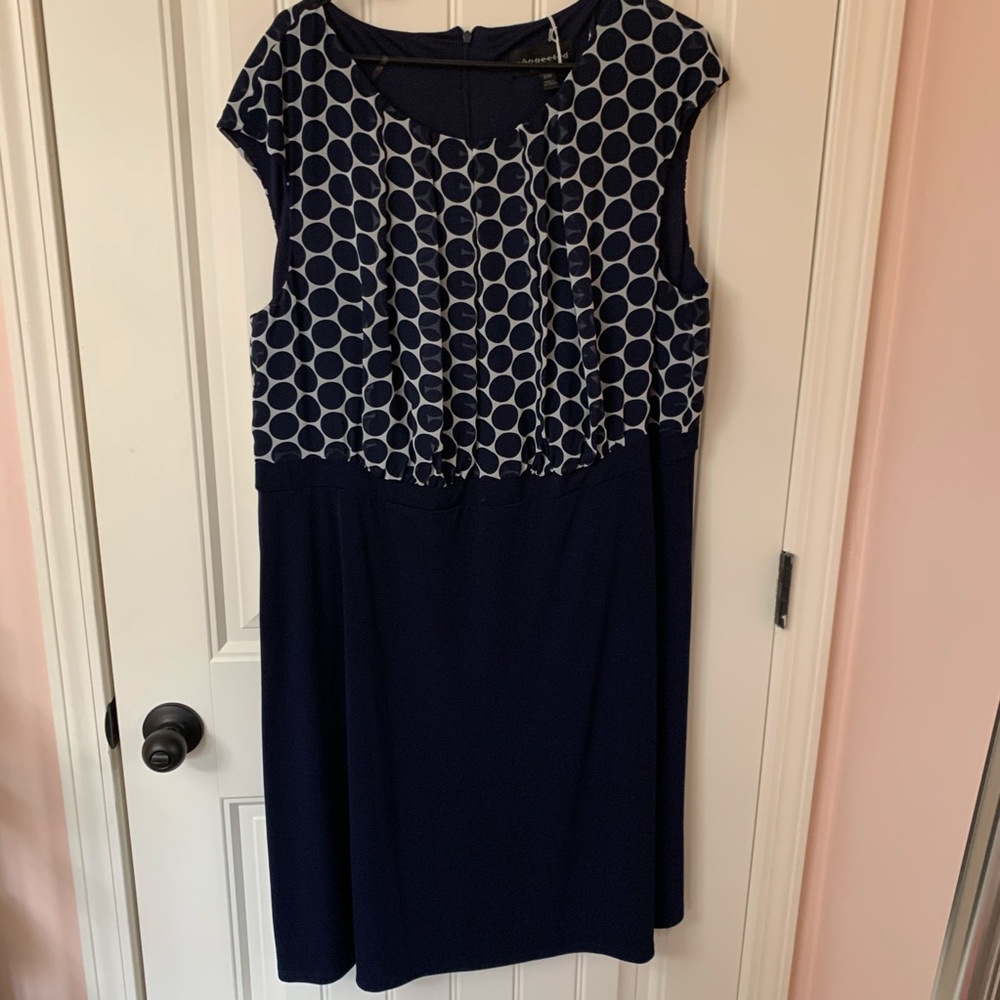 Navy Polka Dot Dress